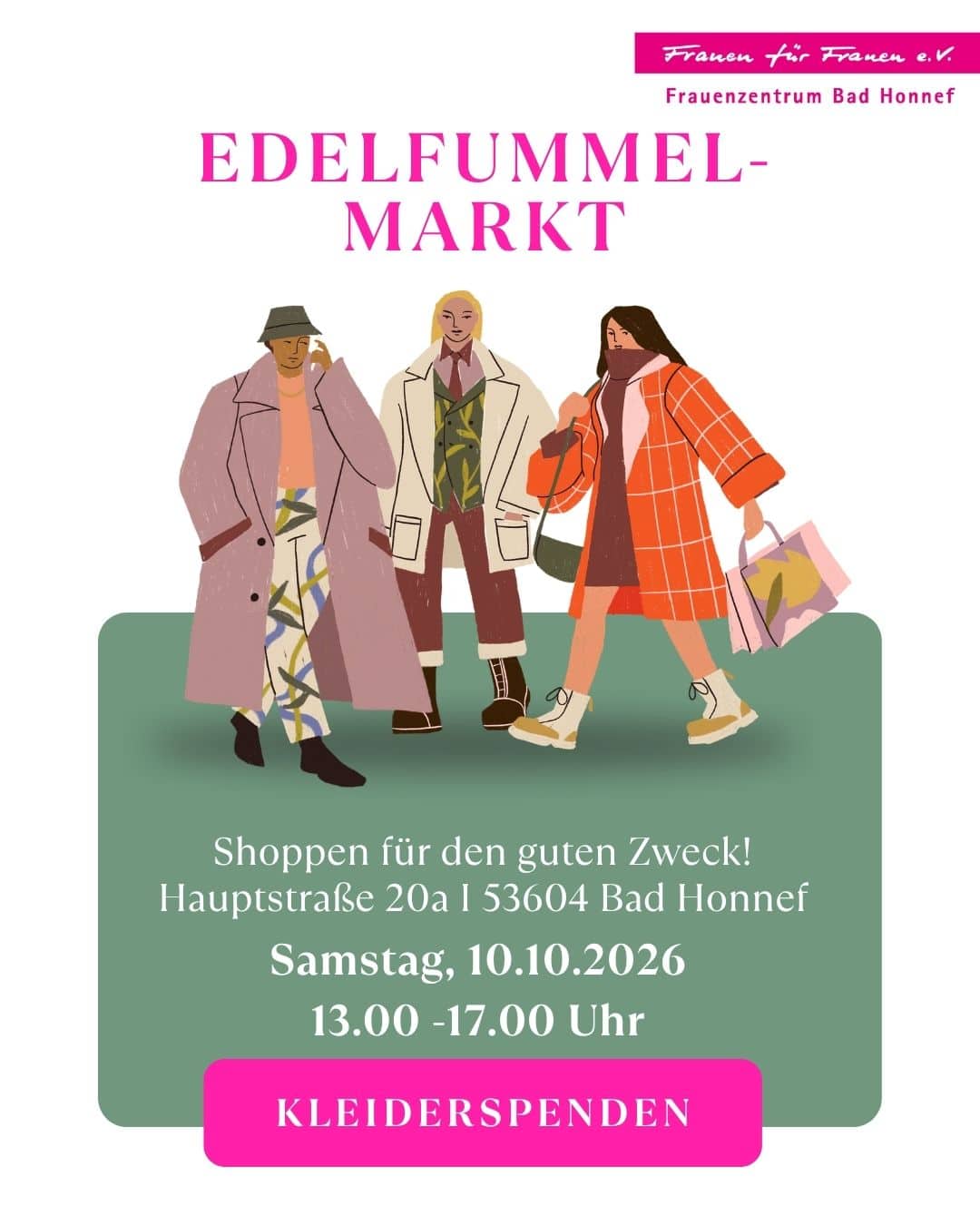 Kleiderspenden Plakat nurjaheisstja